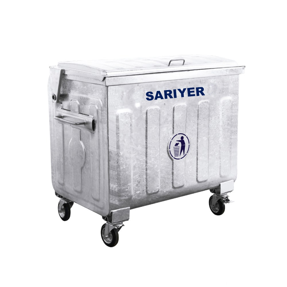 Sarıyer Sıcak Daldırma 770 Litre Metal Çöp Konteyneri
